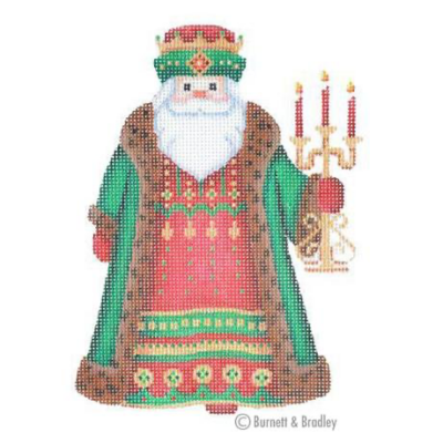 Santa Clause – Brown Robe with Candles