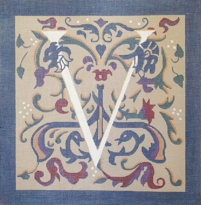 Jacobean - V - Navy