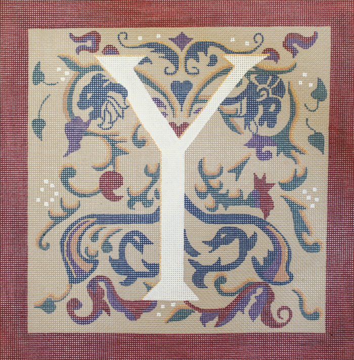 Jacobean - Y - Maroon