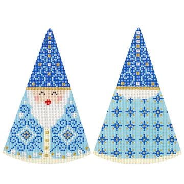 Santa Cones – Blue Swirls Hat