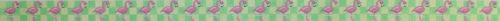 Flamingos – Green Checkerboard