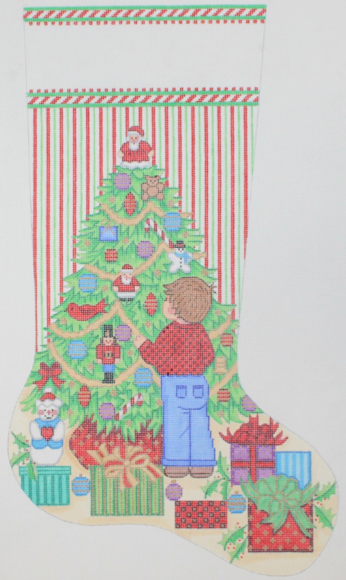 Decorating the Christmas Tree - Boy