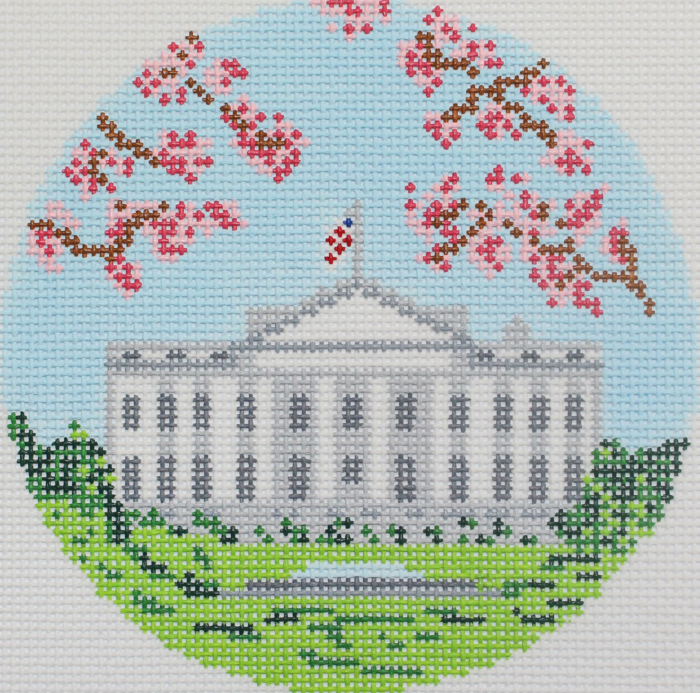 DC - White House with Cherry Blossoms