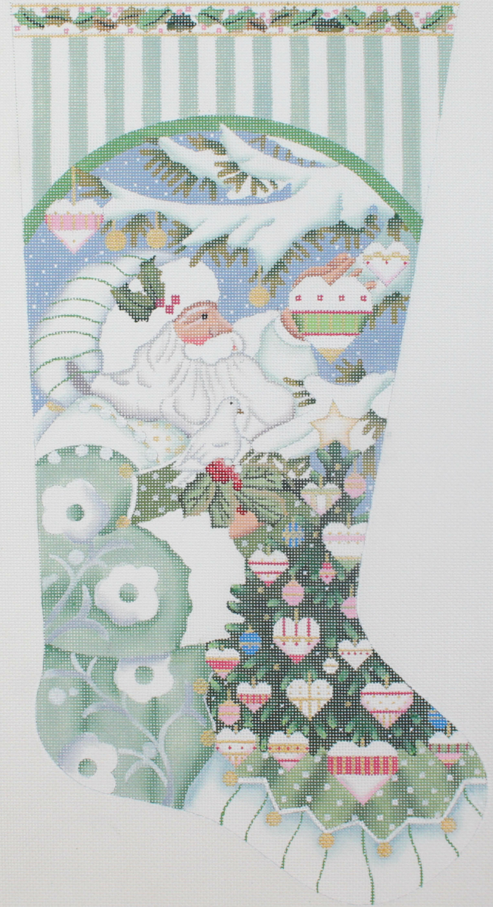 Winter Green Santa