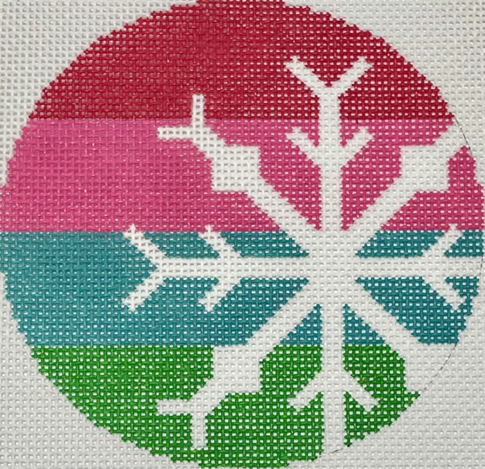Snowflake on Stripes