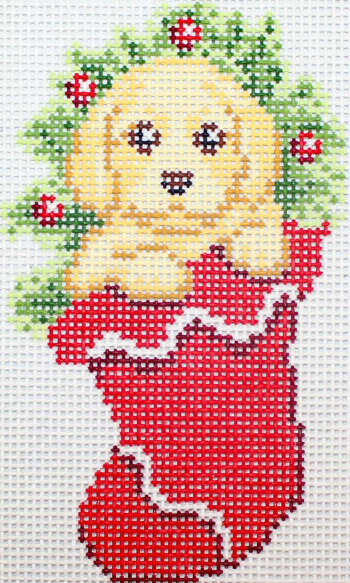 Dogs in Stockings - Golden