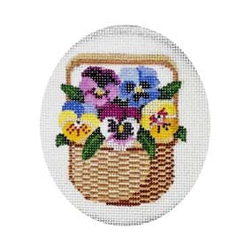 Basket with Pansies