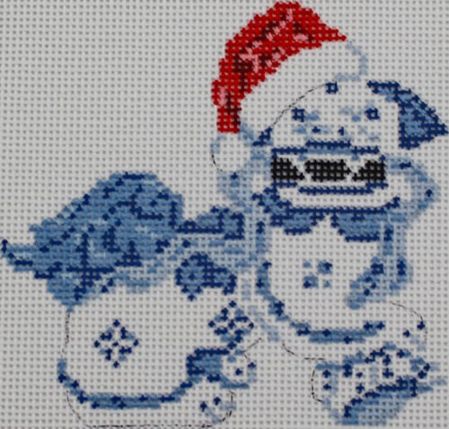 Foo Dog with Santa Hat