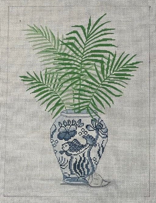 Koi Vase with Fern