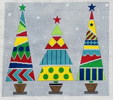 Patterned Christmas Trees
