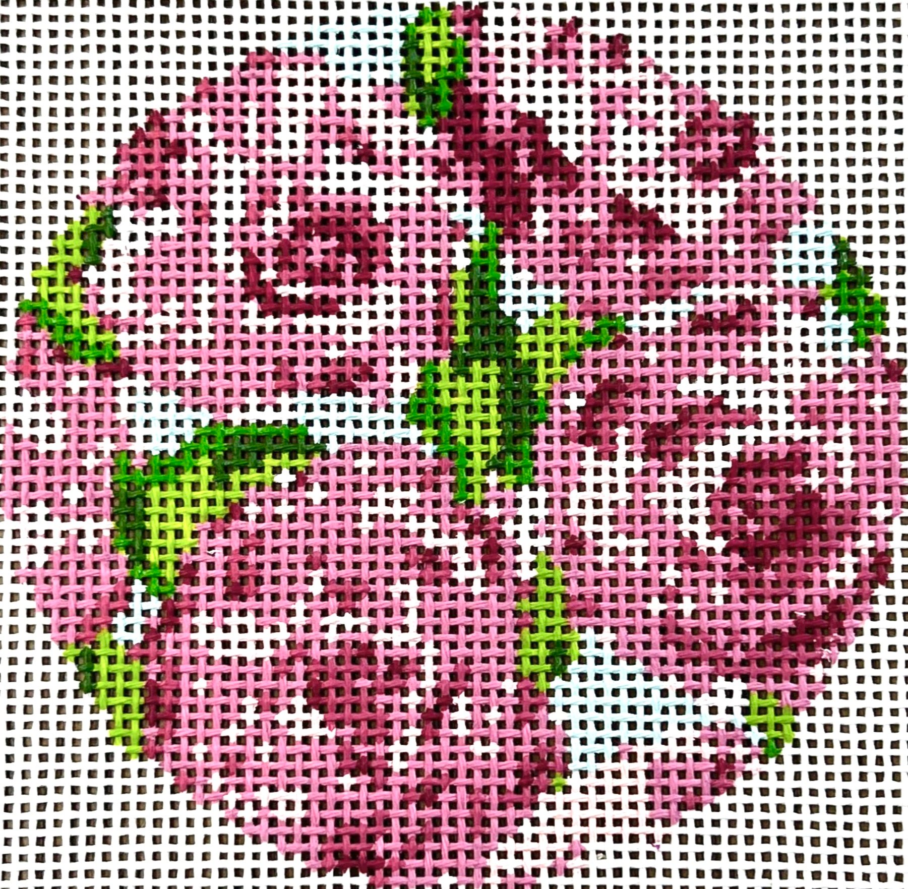 Roses on Teal-14 Count Roses on Teal-14 Count