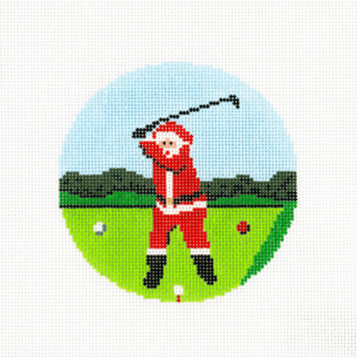 Golfing Santa