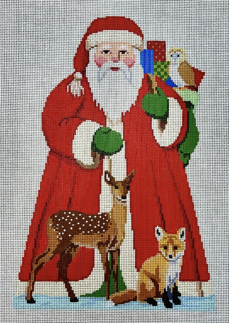 Santa with Baby Forest Animals