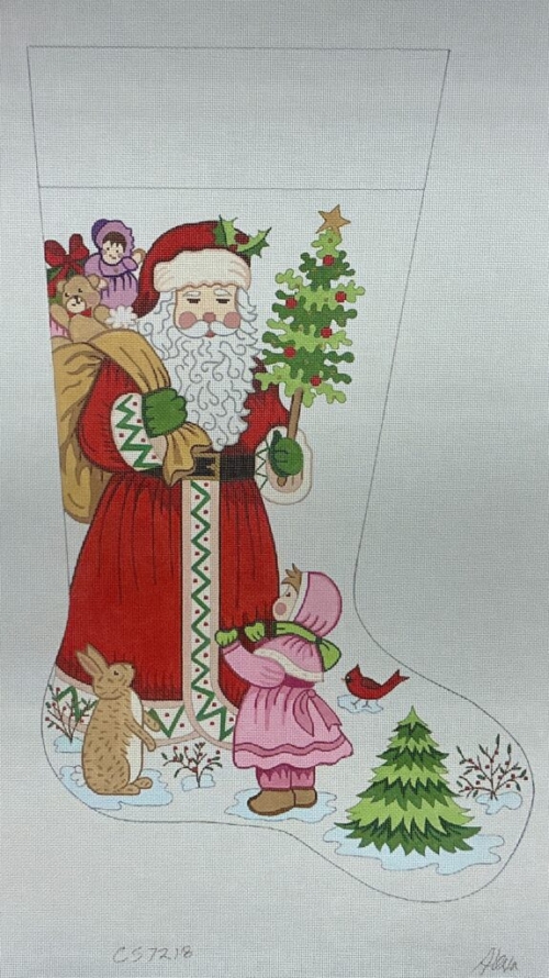 Santa with Little Girl