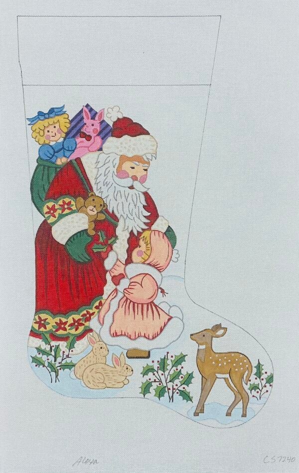 Santa with Little Deer – Girl