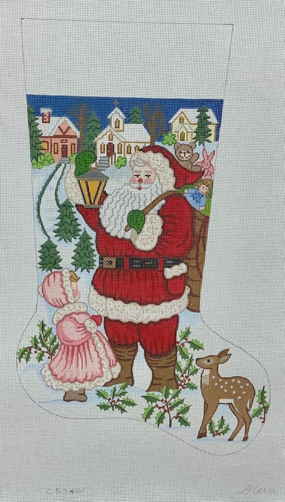 Santa with Deer – Girl Santa with Deer – Girl