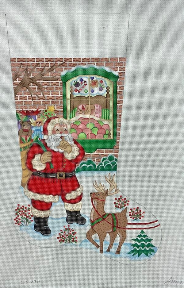 Santa Outside Window – Girl Santa Outside Window – Girl