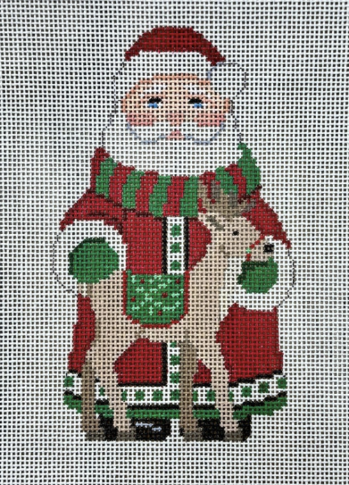 Red Long Coat with Reindeer