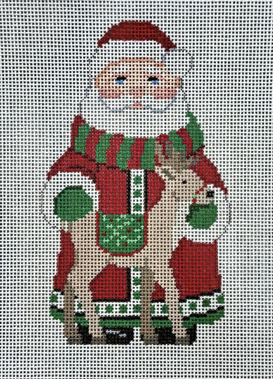 Red Long Coat with Reindeer Red Long Coat with Reindeer