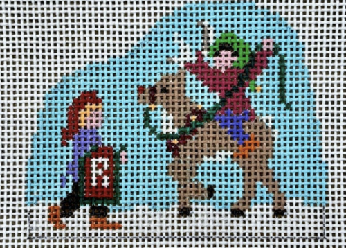 Elves Riding Rudolph