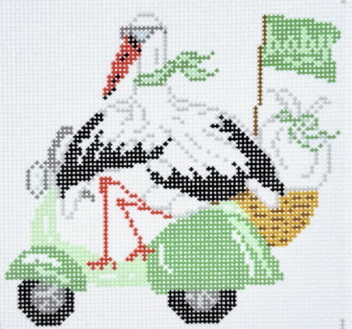 Special Delivery Stork-Green