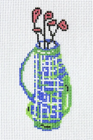 Golf Bag-Blue Plaid Golf Bag-Blue Plaid