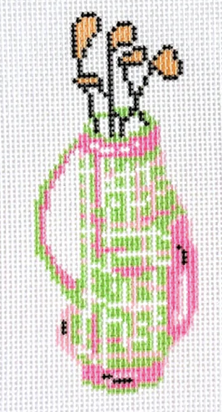 Golf Bag-Green Plaid Golf Bag-Green Plaid
