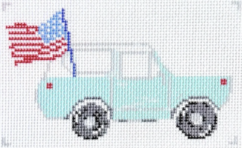 Bronco & Flag