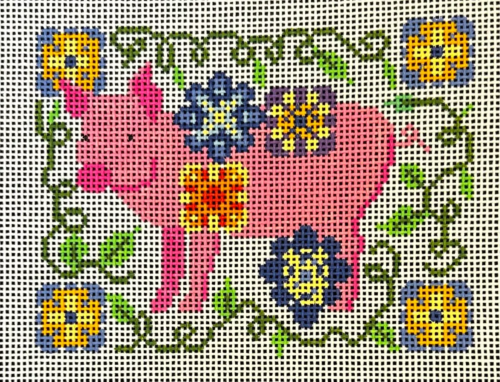 Pig in Flowers